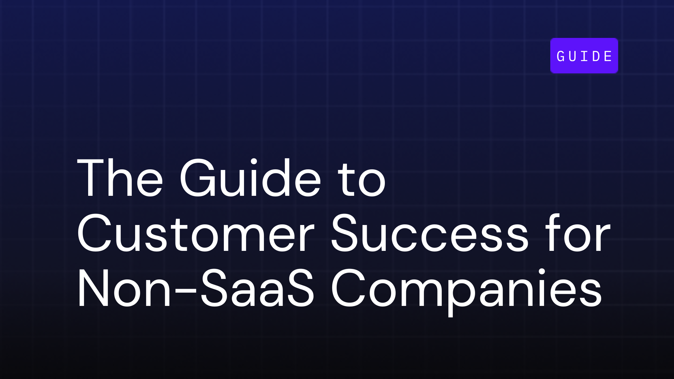 The Guide to Customer Success for Non-SaaS Companies